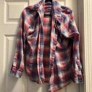 Vanilla star pink and blue button down